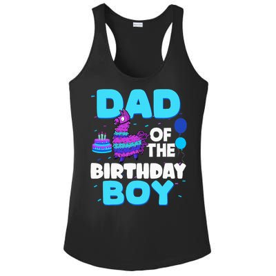 Dad Of The Birthday Boy Llama Dad And Mom Family Party Ladies PosiCharge Competitor Racerback Tank