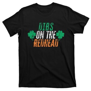 Dibs On The Redhead Shamrock St. Patrick's Day Drinking T-Shirt