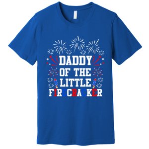 Daddy Of The Little Firecracker Cute Gift 4th Of July Birthday Gift Premium T-Shirt