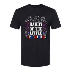 Daddy Of The Little Firecracker Cute Gift 4th Of July Birthday Gift Softstyle CVC T-Shirt