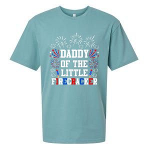 Daddy Of The Little Firecracker Cute Gift 4th Of July Birthday Gift Sueded Cloud Jersey T-Shirt