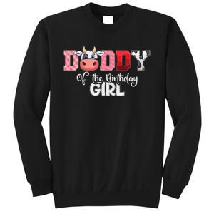 Daddy of The Birthday Cow Family Cow Farm Matching Sweatshirt