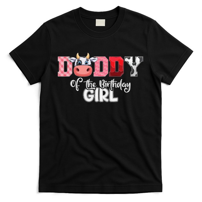 Daddy of The Birthday Cow Family Cow Farm Matching T-Shirt