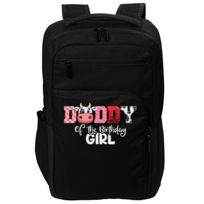 Daddy of The Birthday Cow Family Cow Farm Matching Impact Tech Backpack