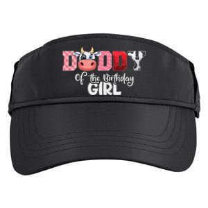 Daddy of The Birthday Cow Family Cow Farm Matching Adult Drive Performance Visor