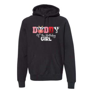 Daddy of The Birthday Cow Family Cow Farm Matching Premium Hoodie