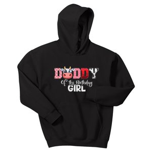 Daddy of The Birthday Cow Family Cow Farm Matching Kids Hoodie