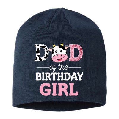 Dad Of The Birthday Girl Farm Cow Daddy Papa 1st Sustainable Beanie