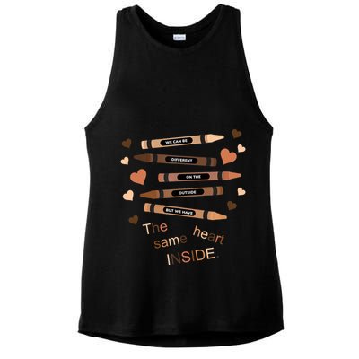Different On The Outside Same Heart Inside Ladies PosiCharge Tri-Blend Wicking Tank
