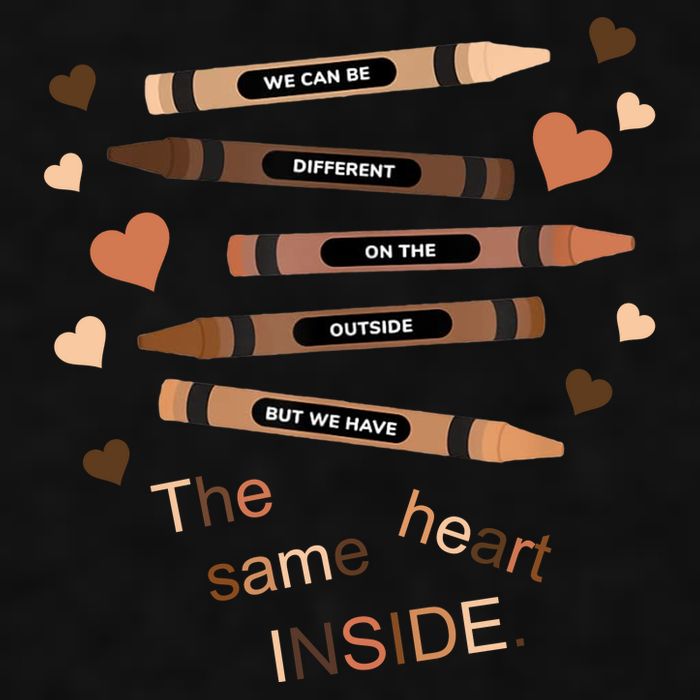 Different On The Outside Same Heart Inside Ladies PosiCharge Tri-Blend Wicking Tank