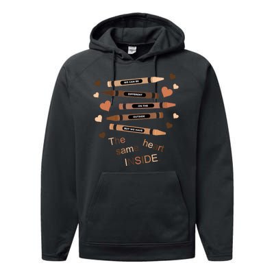 Different On The Outside Same Heart Inside Performance Fleece Hoodie