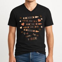 Different On The Outside Same Heart Inside V-Neck T-Shirt