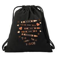 Different On The Outside Same Heart Inside Drawstring Bag
