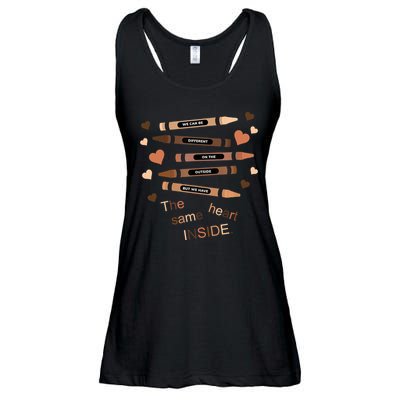 Different On The Outside Same Heart Inside Ladies Essential Flowy Tank