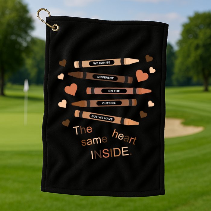 Different On The Outside Same Heart Inside Golf Towel
