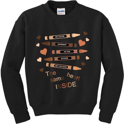 Different On The Outside Same Heart Inside Kids Sweatshirt