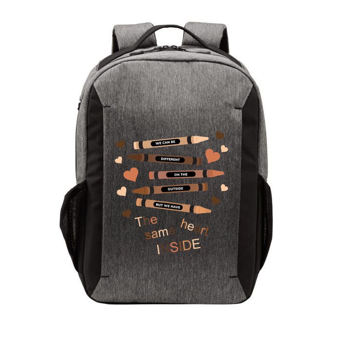 Different On The Outside Same Heart Inside Vector Backpack