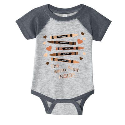Different On The Outside Same Heart Inside Infant Baby Jersey Bodysuit