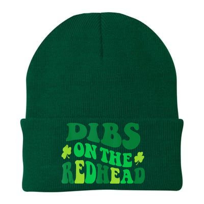 Dibs On The Redhead Groovy St Patricks Day Party Knit Cap Winter Beanie