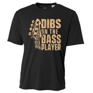 Dibs On The Bass Player Guitarist Bassist Bass Guitar Cooling Performance Crew T-Shirt