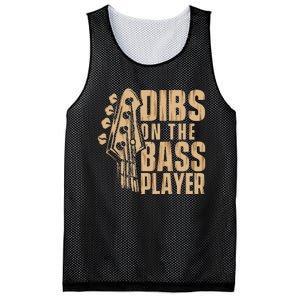 Dibs On The Bass Player Guitarist Bassist Bass Guitar Mesh Reversible Basketball Jersey Tank