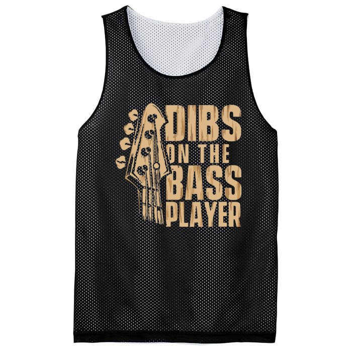 Dibs On The Bass Player Guitarist Bassist Bass Guitar Mesh Reversible Basketball Jersey Tank