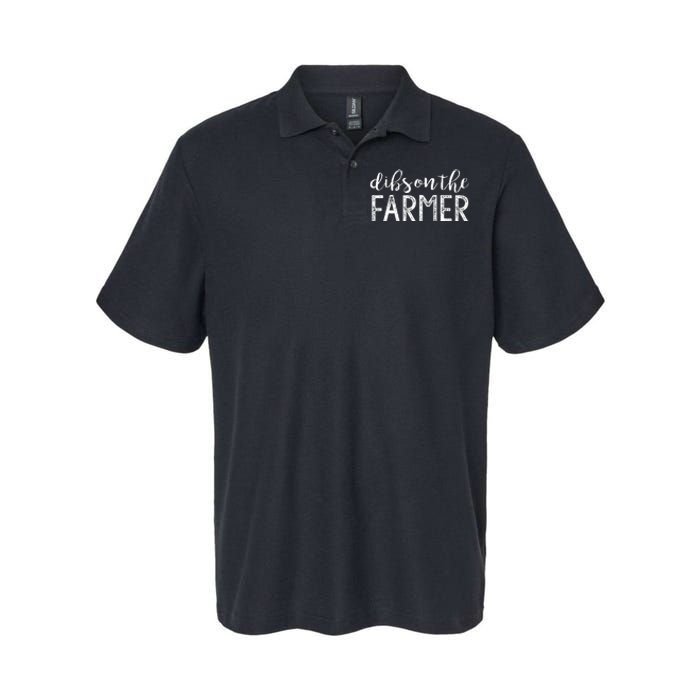 Dibs On The Farmer Funny Wife Girlfriend Farm Cute Gift Softstyle Adult Sport Polo