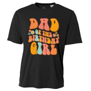 Dad of the Birthday Groovy Papa Daddy 1st Cooling Performance Crew T-Shirt