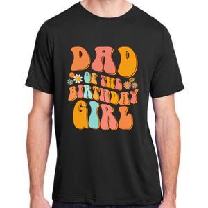 Dad of the Birthday Groovy Papa Daddy 1st Adult ChromaSoft Performance T-Shirt