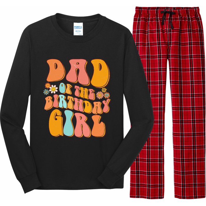 Dad of the Birthday Groovy Papa Daddy 1st Long Sleeve Pajama Set