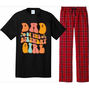 Dad of the Birthday Groovy Papa Daddy 1st Pajama Set