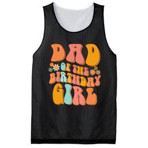 Dad of the Birthday Groovy Papa Daddy 1st Mesh Reversible Basketball Jersey Tank