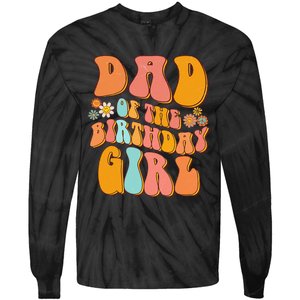 Dad of the Birthday Groovy Papa Daddy 1st Tie-Dye Long Sleeve Shirt