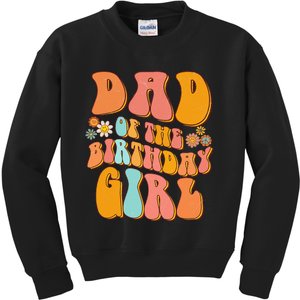 Dad of the Birthday Groovy Papa Daddy 1st Kids Sweatshirt