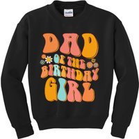 Dad of the Birthday Groovy Papa Daddy 1st Kids Sweatshirt