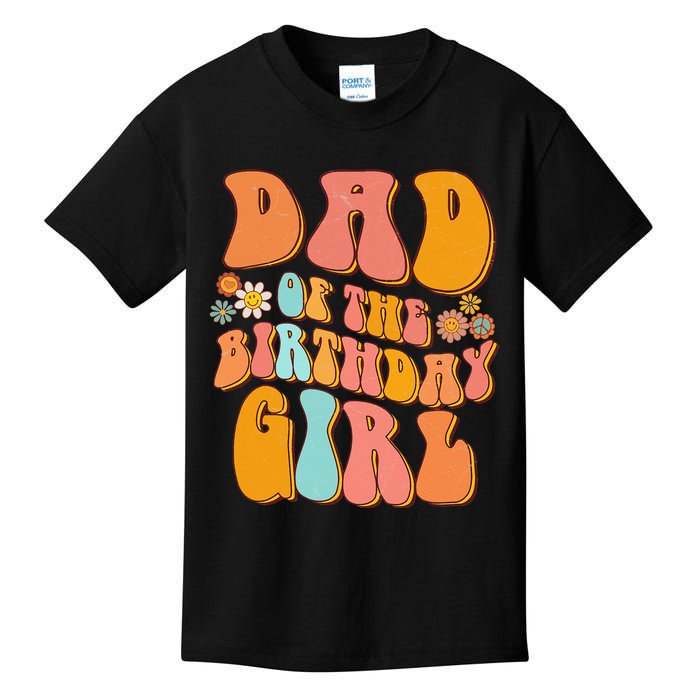 Dad of the Birthday Groovy Papa Daddy 1st Kids T-Shirt