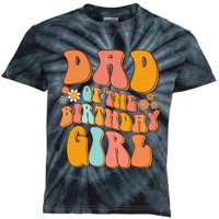 Dad of the Birthday Groovy Papa Daddy 1st Kids Tie-Dye T-Shirt