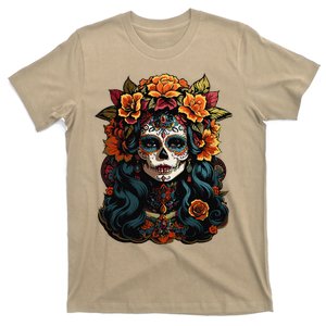 Day Of The Dead De Los Muertos La Catrina Sugar Skull Women Gift T-Shirt