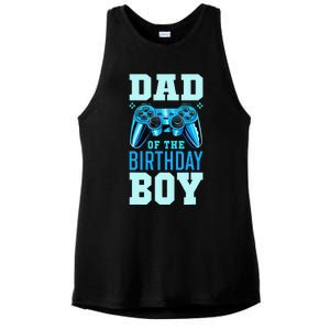 Dad of the Birthday Matching Video Gamer Birthday Party Ladies PosiCharge Tri-Blend Wicking Tank