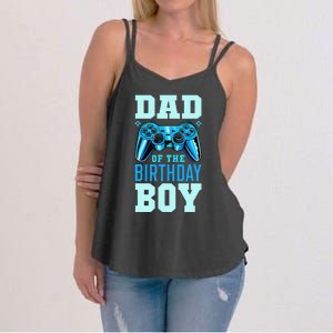 Dad of the Birthday Matching Video Gamer Birthday Party Women's Strappy Tank