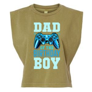 Dad of the Birthday Matching Video Gamer Birthday Party Garment-Dyed Women's Muscle Tee