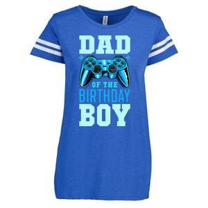 Dad of the Birthday Matching Video Gamer Birthday Party Enza Ladies Jersey Football T-Shirt