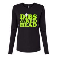 Dibs On The Redhead Saint Patrick's Day Womens Cotton Relaxed Long Sleeve T-Shirt