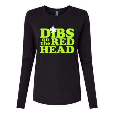 Dibs On The Redhead Saint Patrick's Day Womens Cotton Relaxed Long Sleeve T-Shirt