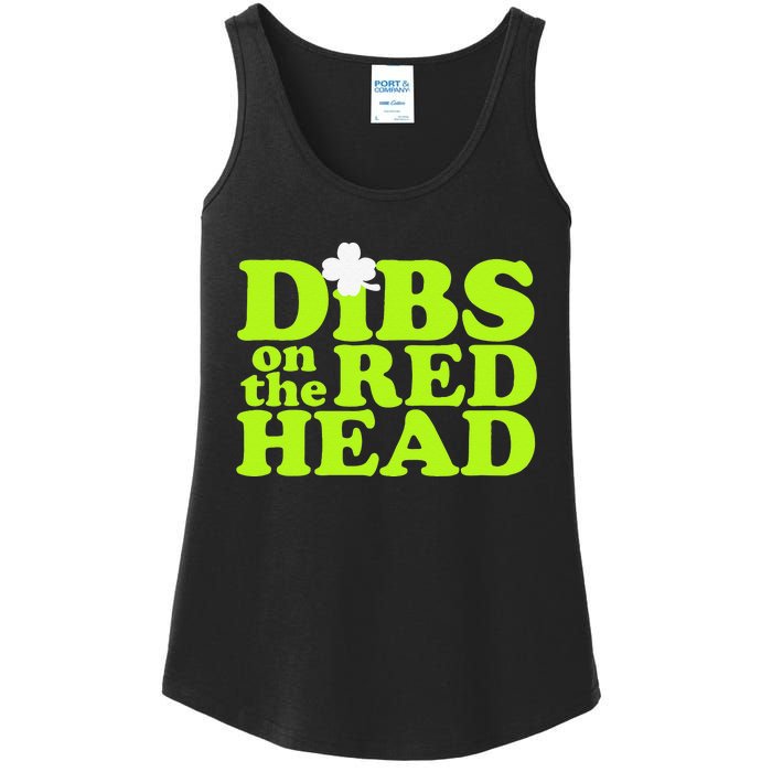 Dibs On The Redhead Saint Patrick's Day Ladies Essential Tank