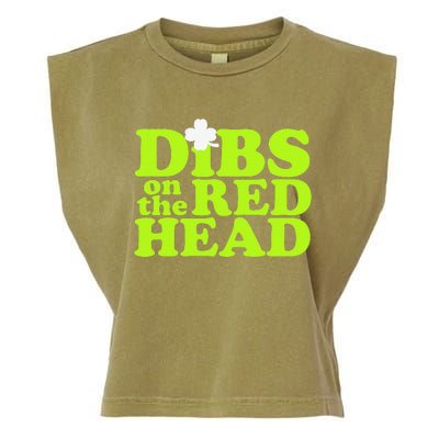 Dibs On The Redhead Saint Patrick's Day Garment-Dyed Women's Muscle Tee