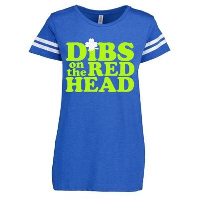 Dibs On The Redhead Saint Patrick's Day Enza Ladies Jersey Football T-Shirt