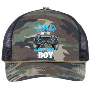 Dad Of The Birthday Boy Matching Video Gamer Birthday Party Retro Rope Trucker Hat Cap