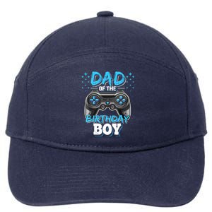 Dad Of The Birthday Boy Matching Video Gamer Birthday Party 7-Panel Snapback Hat