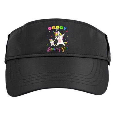 Daddy of the Birthday Girl Dabbing Unicorn Princess and Dad Adult Drive Performance Visor